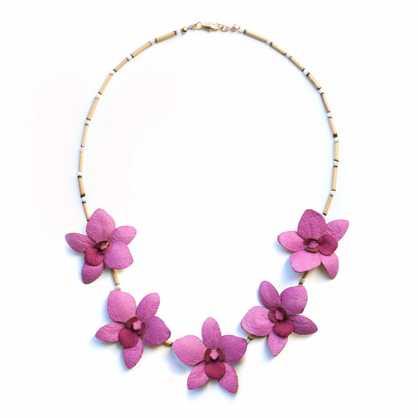 ORCHID BAMBOO . necklace