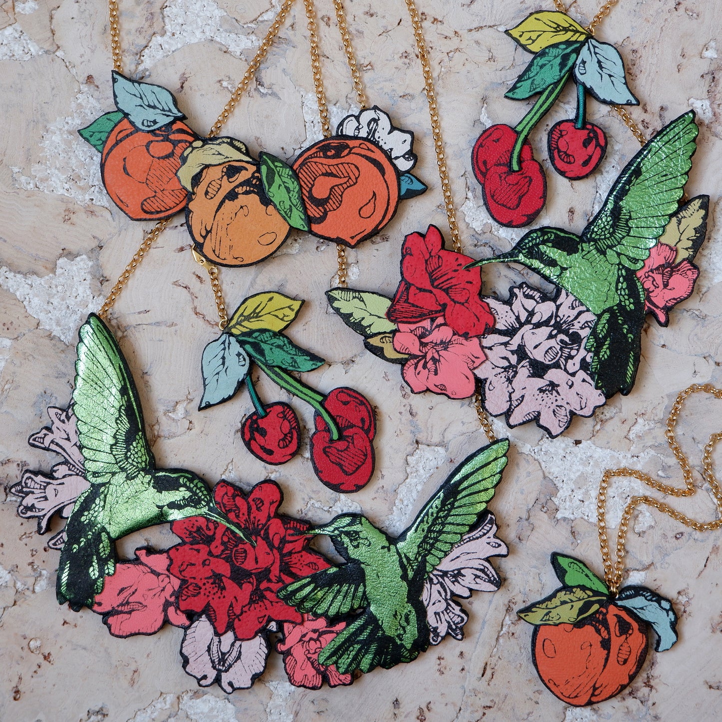 PEACH BRANCH . necklace