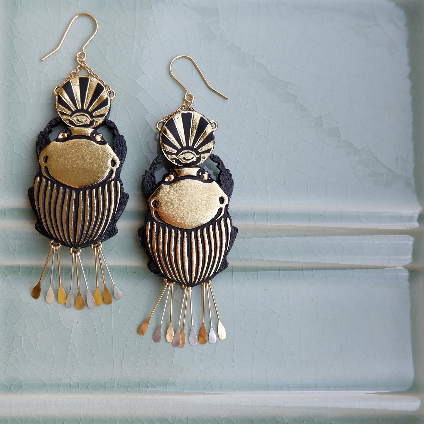 SACRED SCARAB . earrings