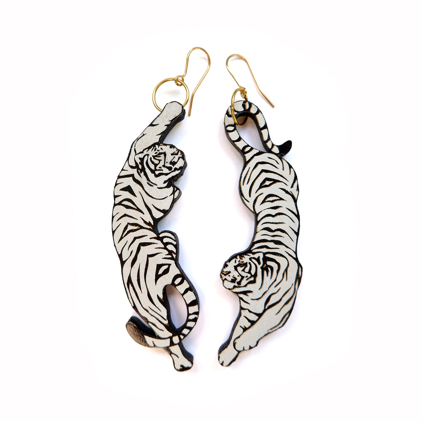 LEAPING TIGER . earrings