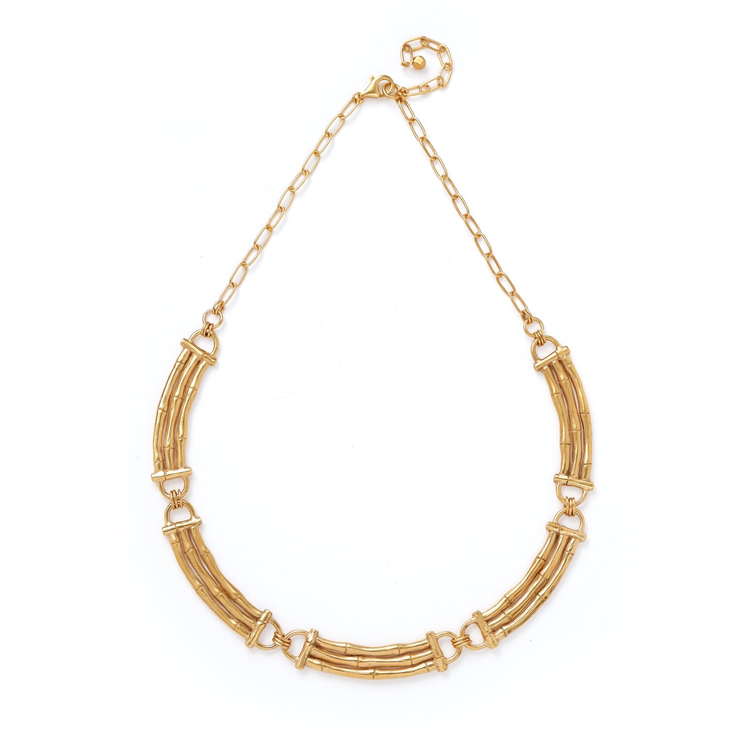 Gold Vermeil Bamboo Bar cocktail necklace