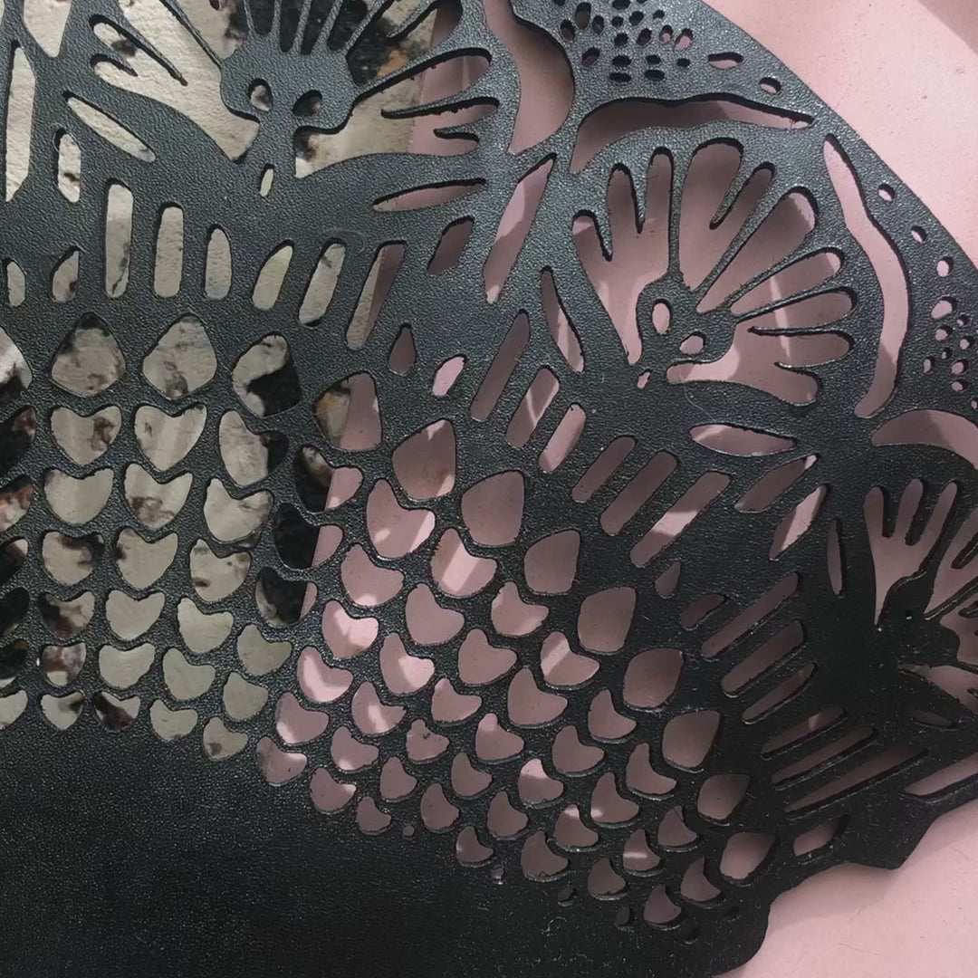 laser cut lace style leather combs