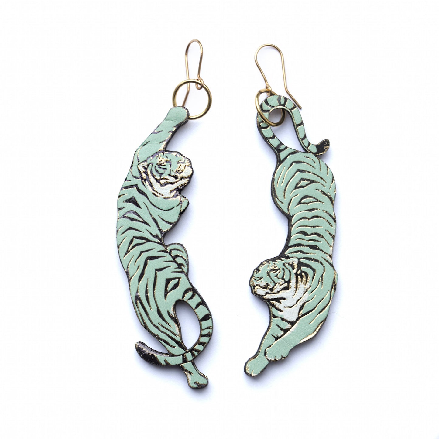 LEAPING TIGER . earrings