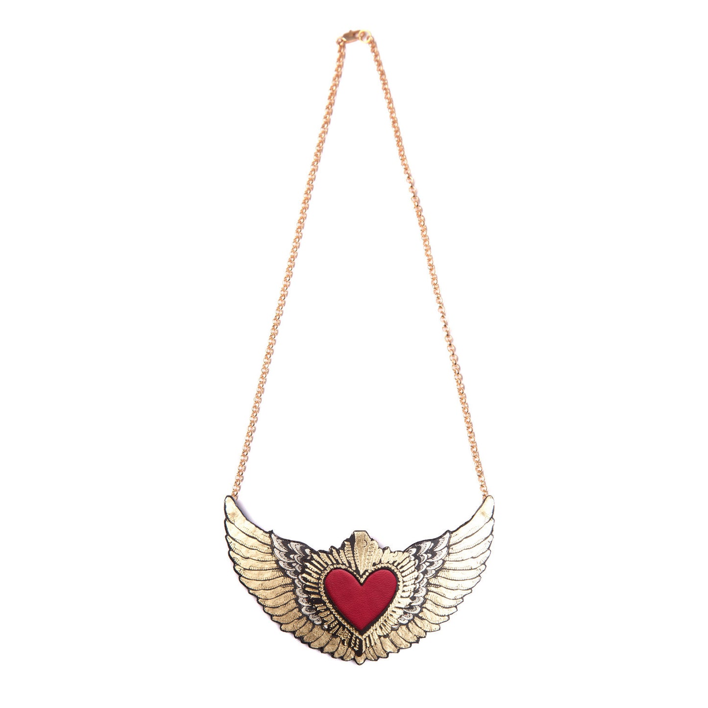 WINGED HEART . necklace