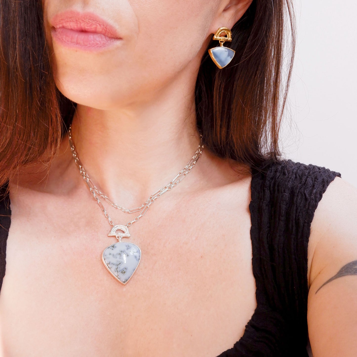 BAMBOO SUNRISE . XL pendant  / O.O.A.K / various stones