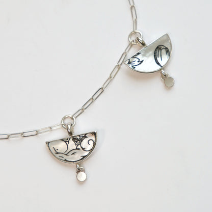 AMICI . Half Moon Charm Necklace