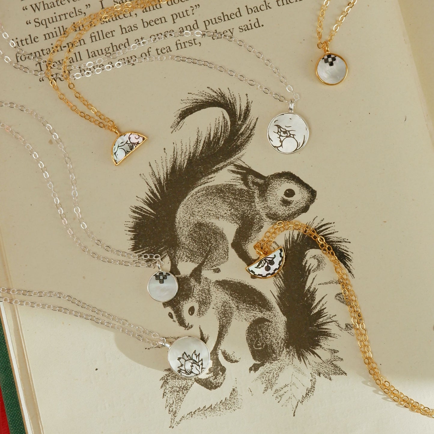 PEREPELKIN . Half Moon Pendant // Blackberries