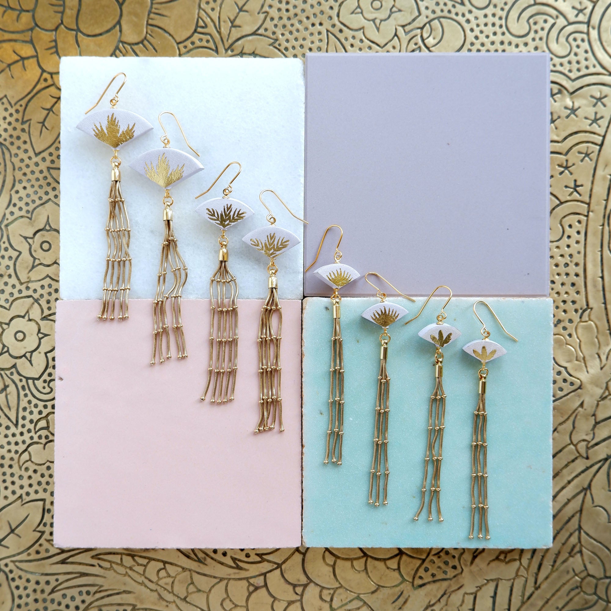 Blonde Yellow Tassel Earrings by Kapraaha | The Secret Label