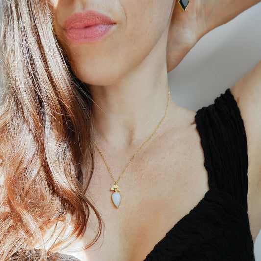 BAMBOO SUNRISE mini . pendant  / O.O.A.K Various Gemstones