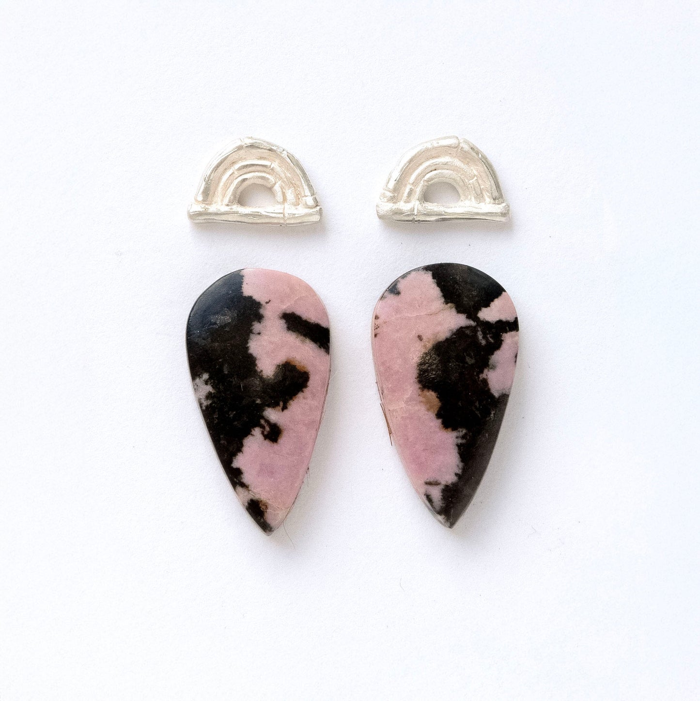 mini BAMBOO SUNRISE . stud earrings / O.O.A.K. / various stones