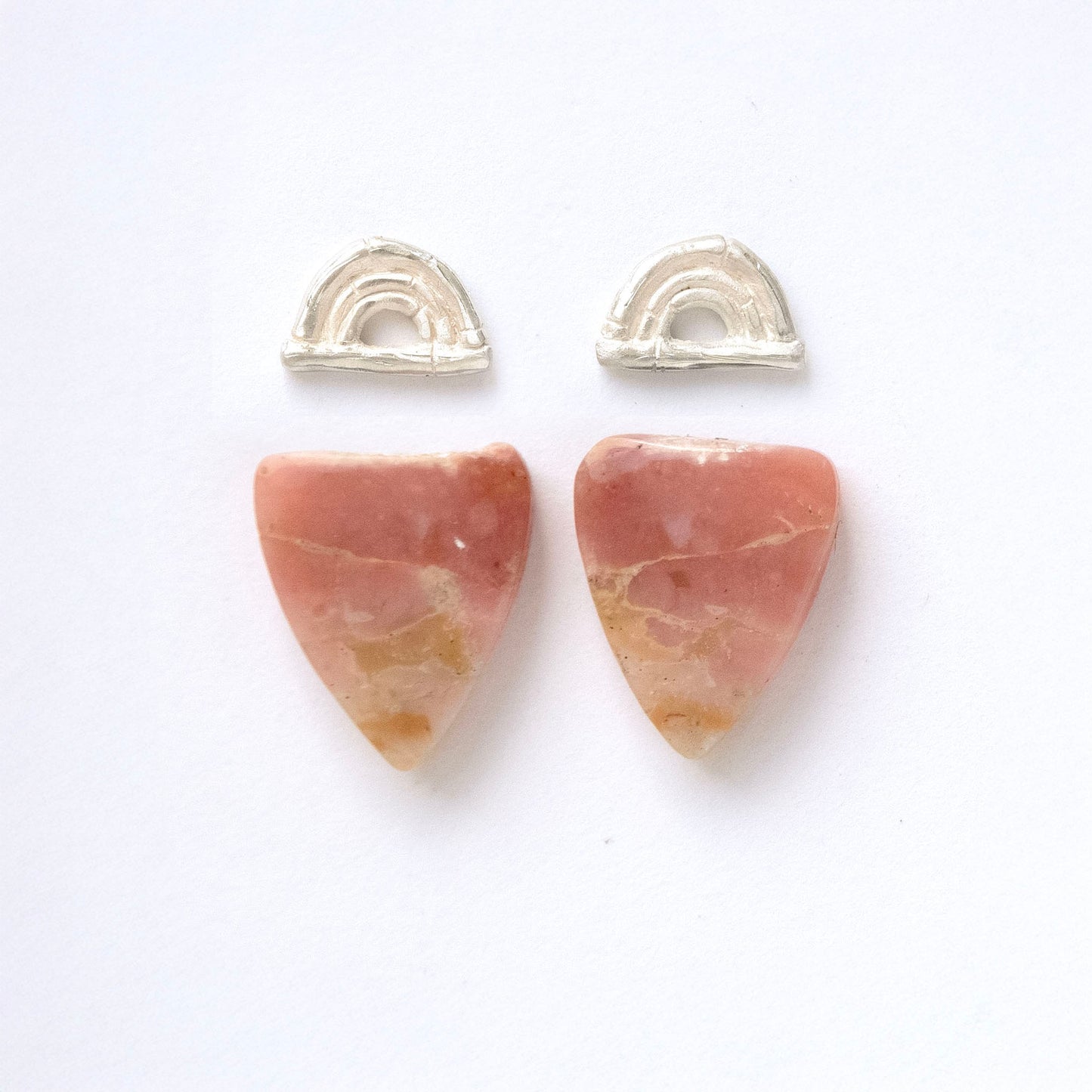 mini BAMBOO SUNRISE . stud earrings / O.O.A.K. / various stones