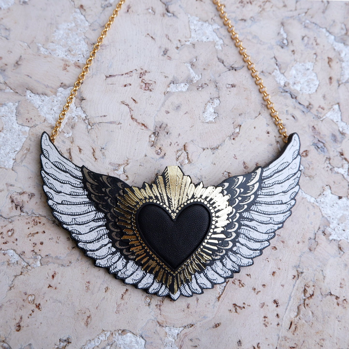 WINGED HEART . necklace