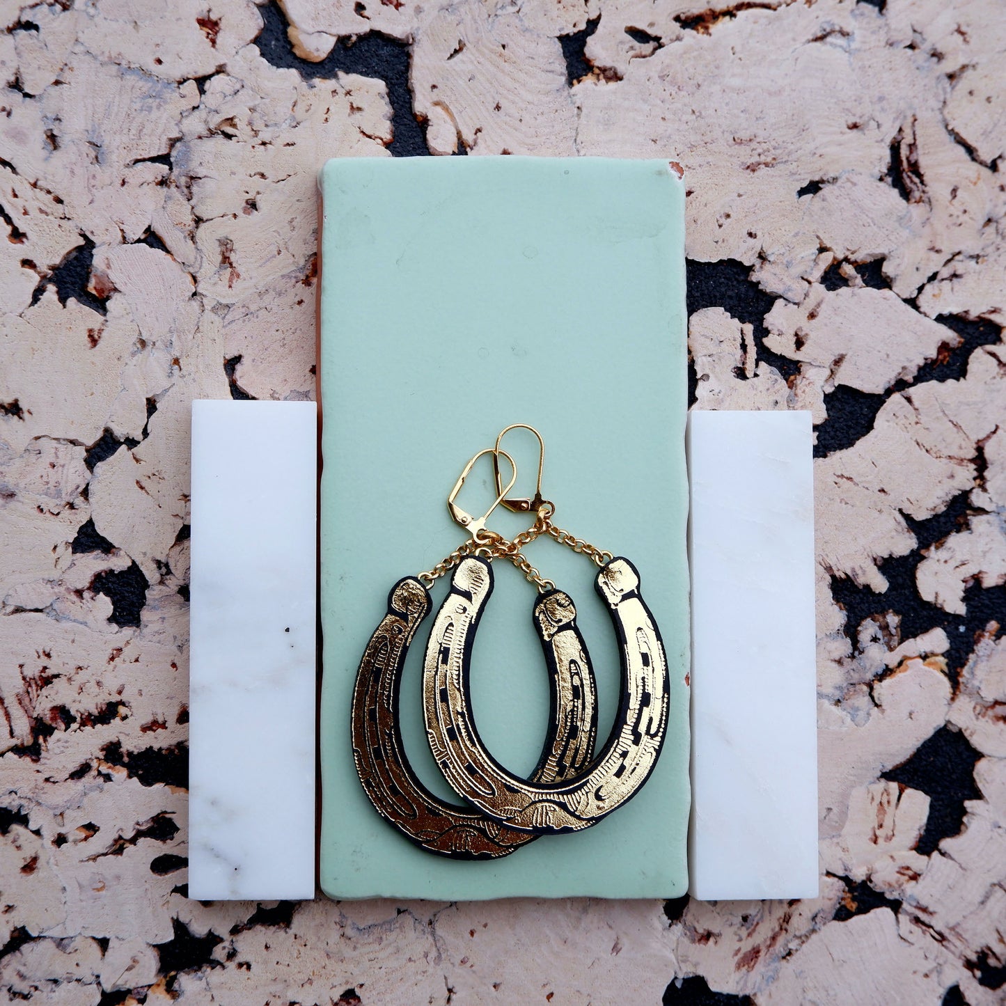 LUCKY HORSESHOE . earrings