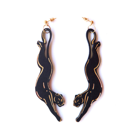 POUNCING PANTHER . earrings