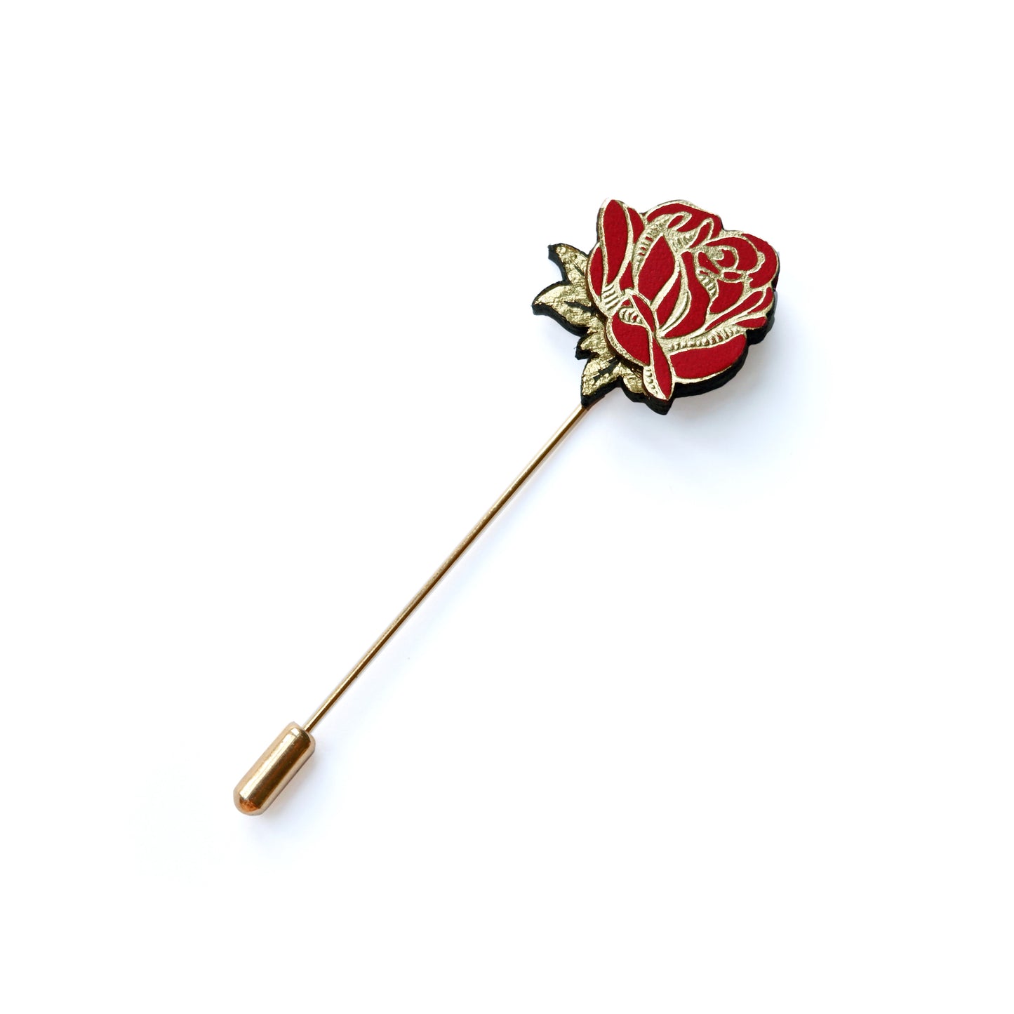 RED RED ROSE . stickpin