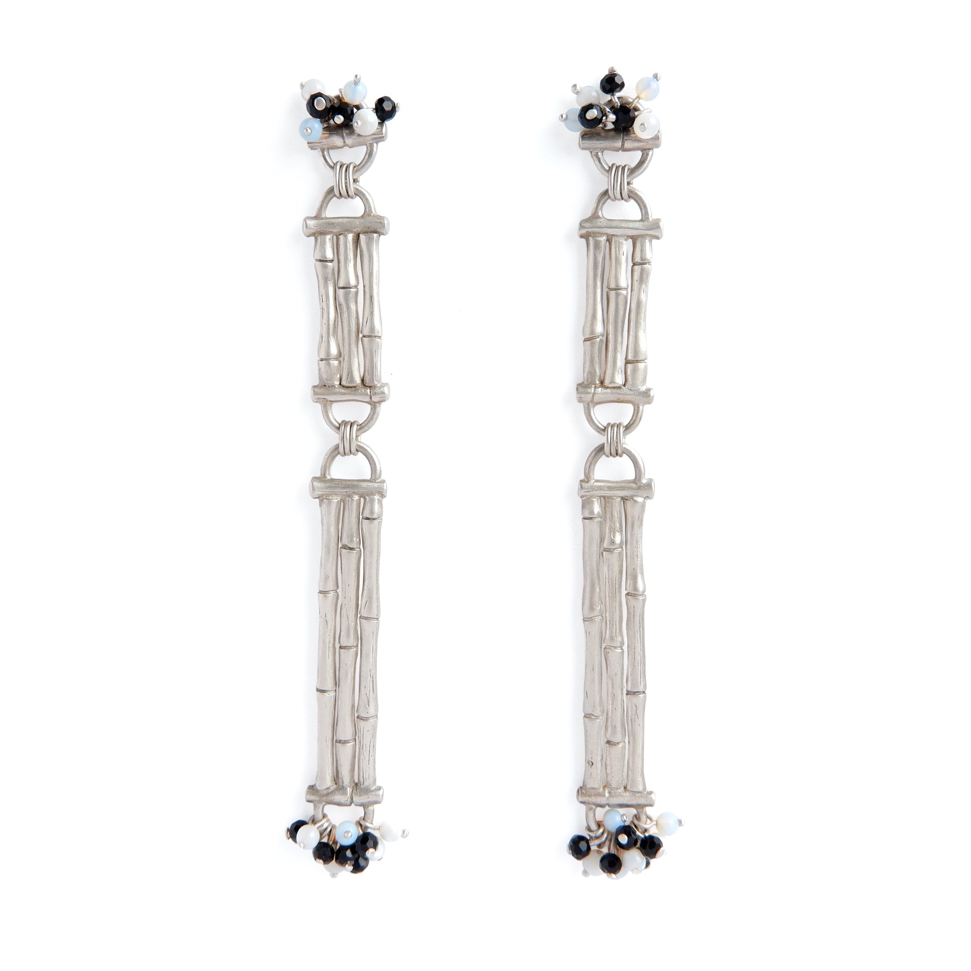 Quality Gold Sterling Silver Rhodium-plated CZ Bar Dangle Earrings |  Chiccarines Diamonds & Jewelry