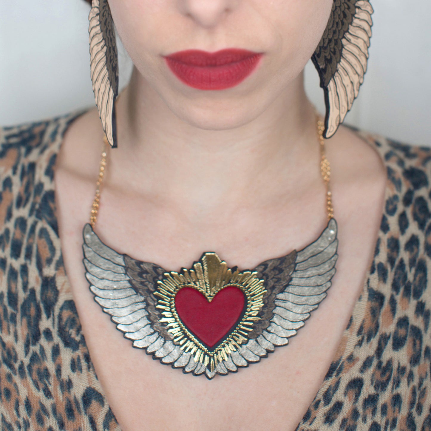 WINGED HEART . necklace